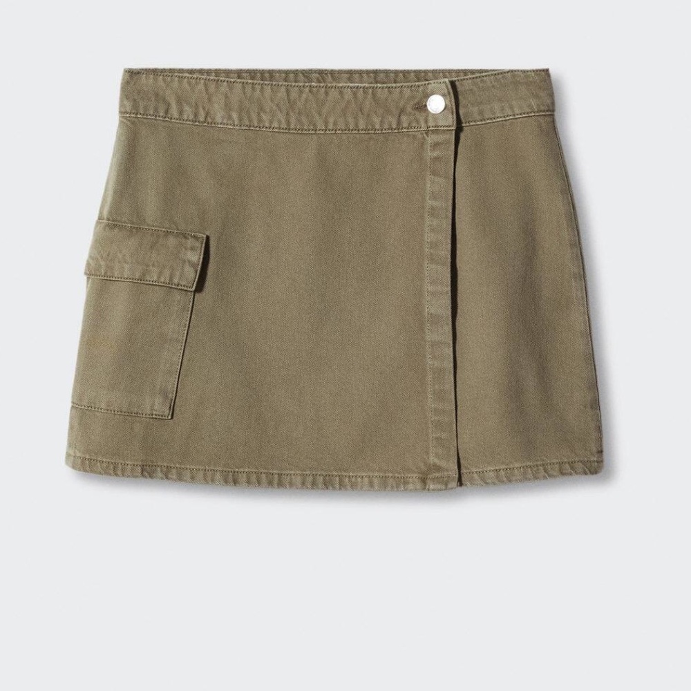 NWT Mango crossed denim mini skirt